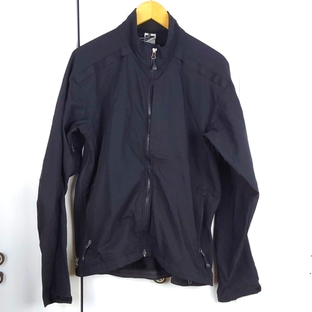 The North Face| Mens Black Waterproof / Light Jacket Zip Pockets Logo Coat Sz.M